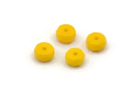 10 Pcs Yellow Czech Glass 6x3 Mm Rondelle Faceted Beads Cf-07 CF14