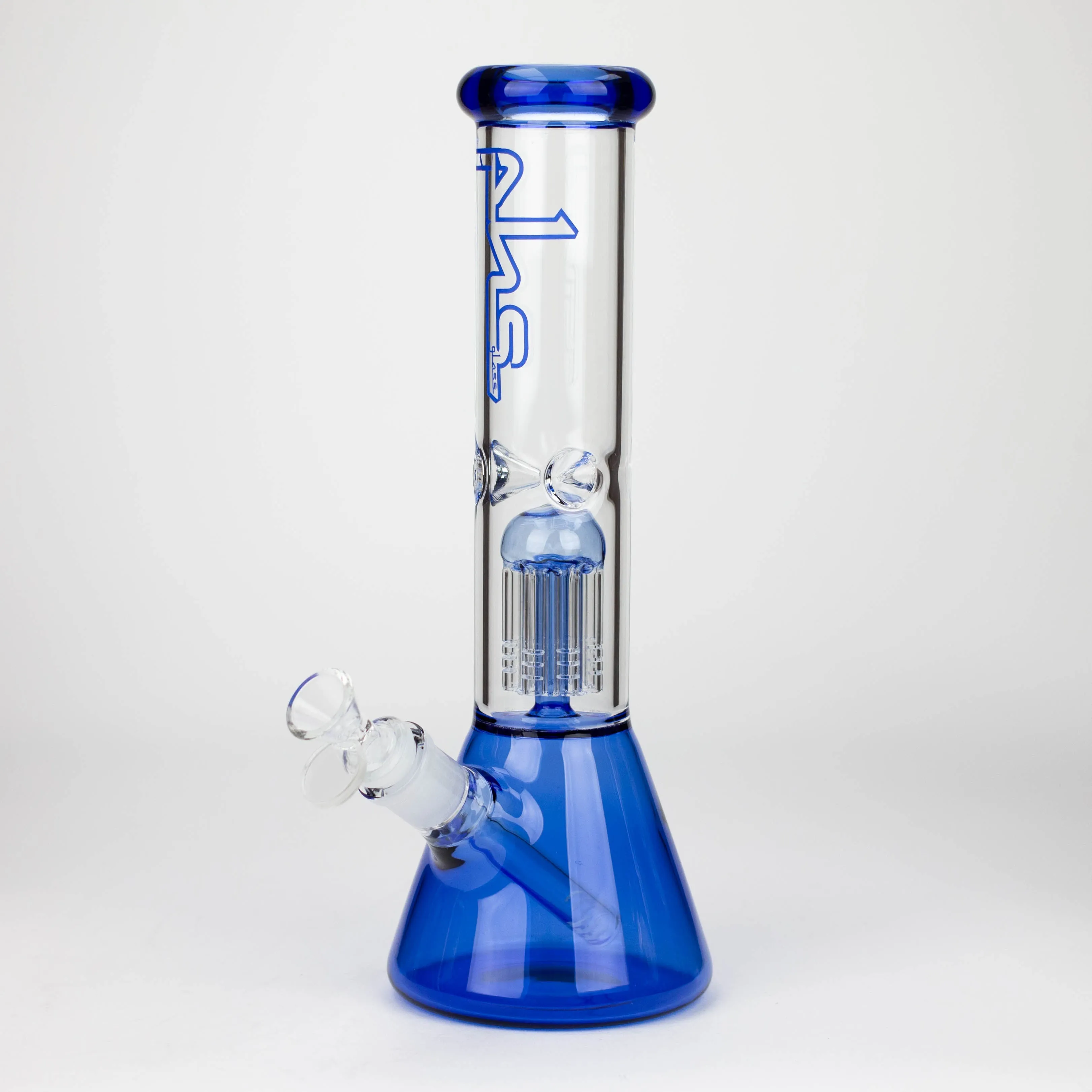 12" Glass beaker color Bong with perc