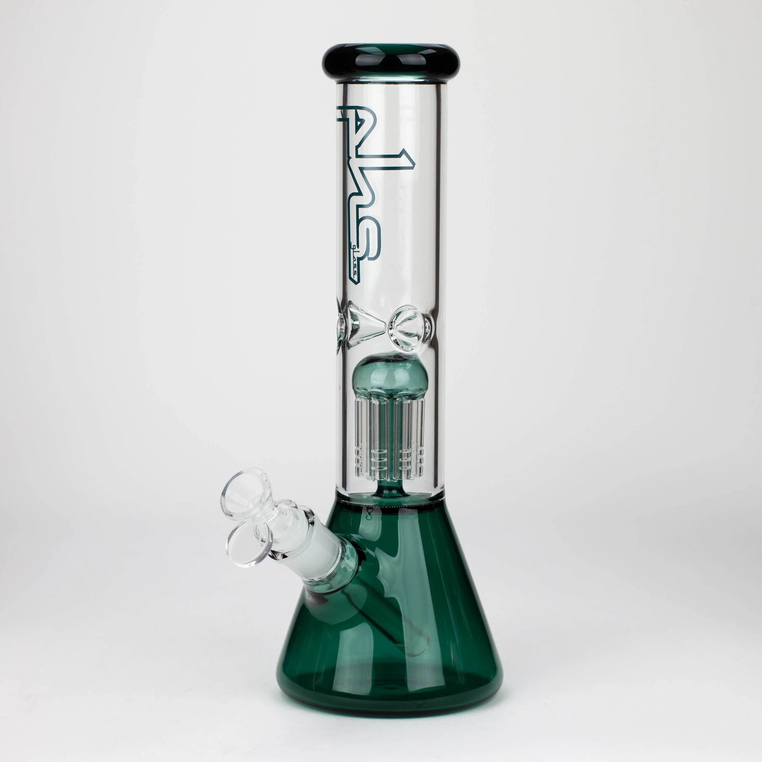 12" Glass beaker color Bong with perc