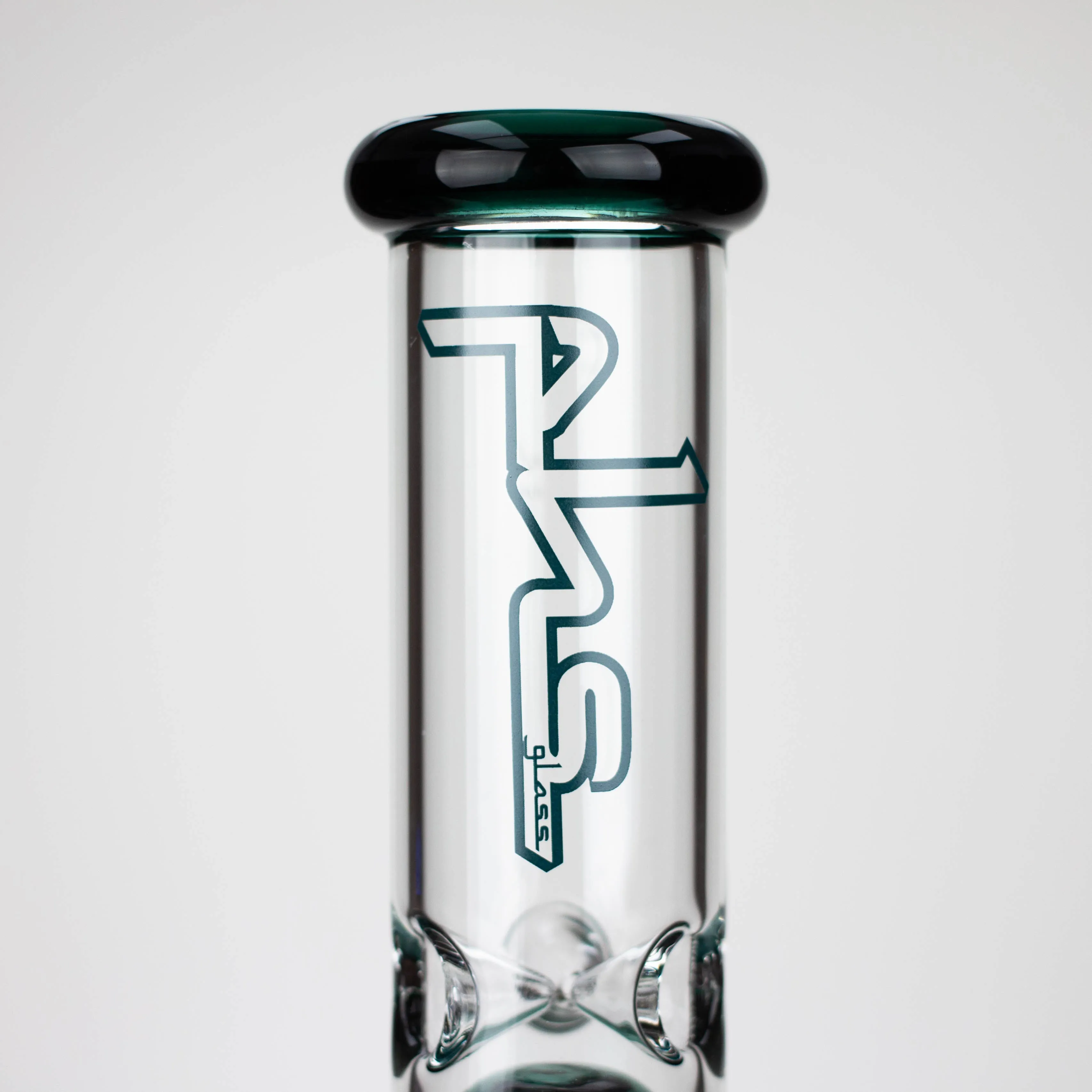 12" Glass beaker color Bong with perc