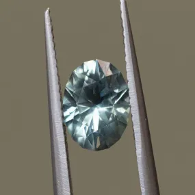 1.71CT PRECISION CUT OVAL MONTANA SAPPHIRE, COLOR SHIFTING GREEN GREY, 8.05X5.86X4.77MM