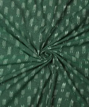 2.5 m Leaf green cotton handloom pochampally ikat fabric