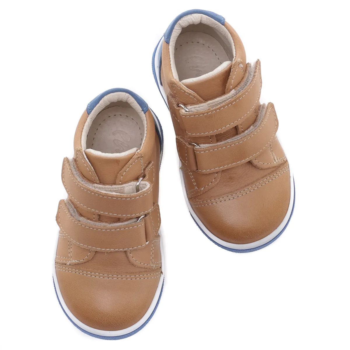 (2675-15) Emel velcro shoes cognac