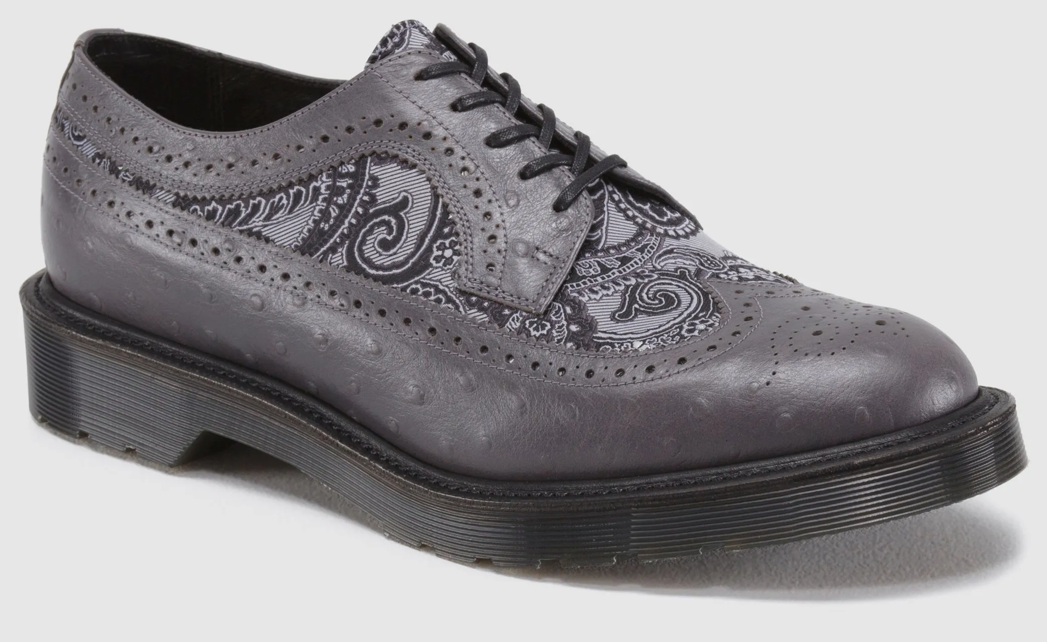 3989 GREY GREY OSTRICH AMBI PAISLEY SILK OXFORD MIE