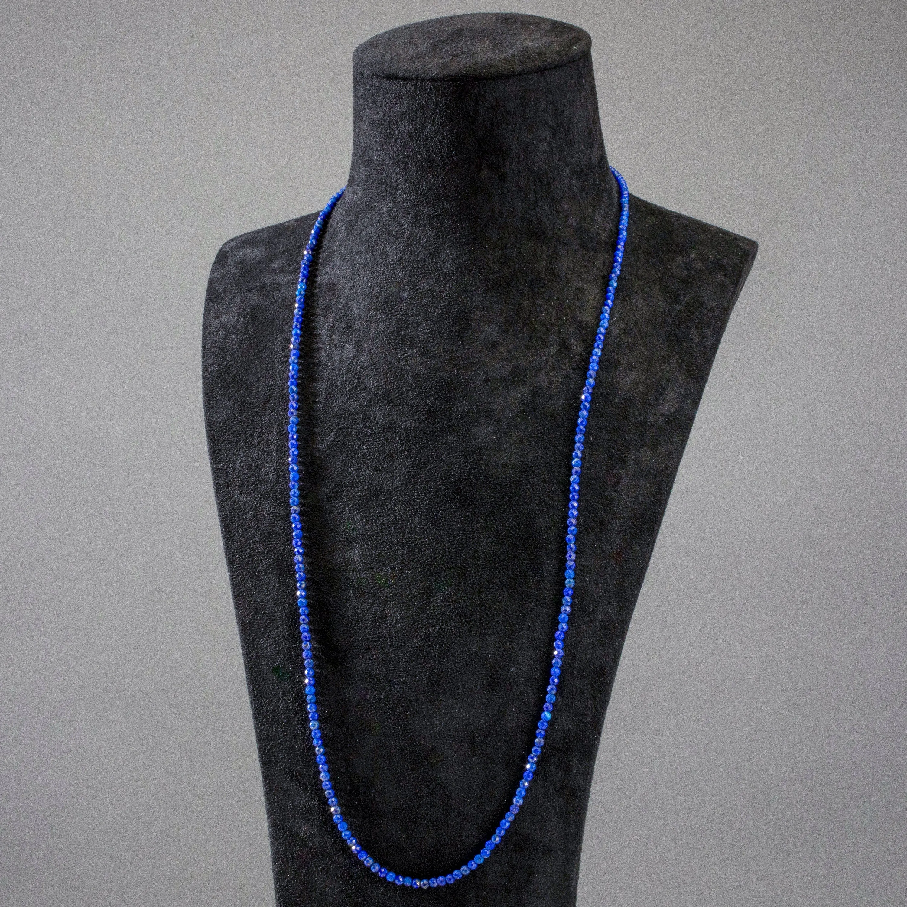 3mm Lapis Faceted 31 Necklace / Multi Wrap Bracelet