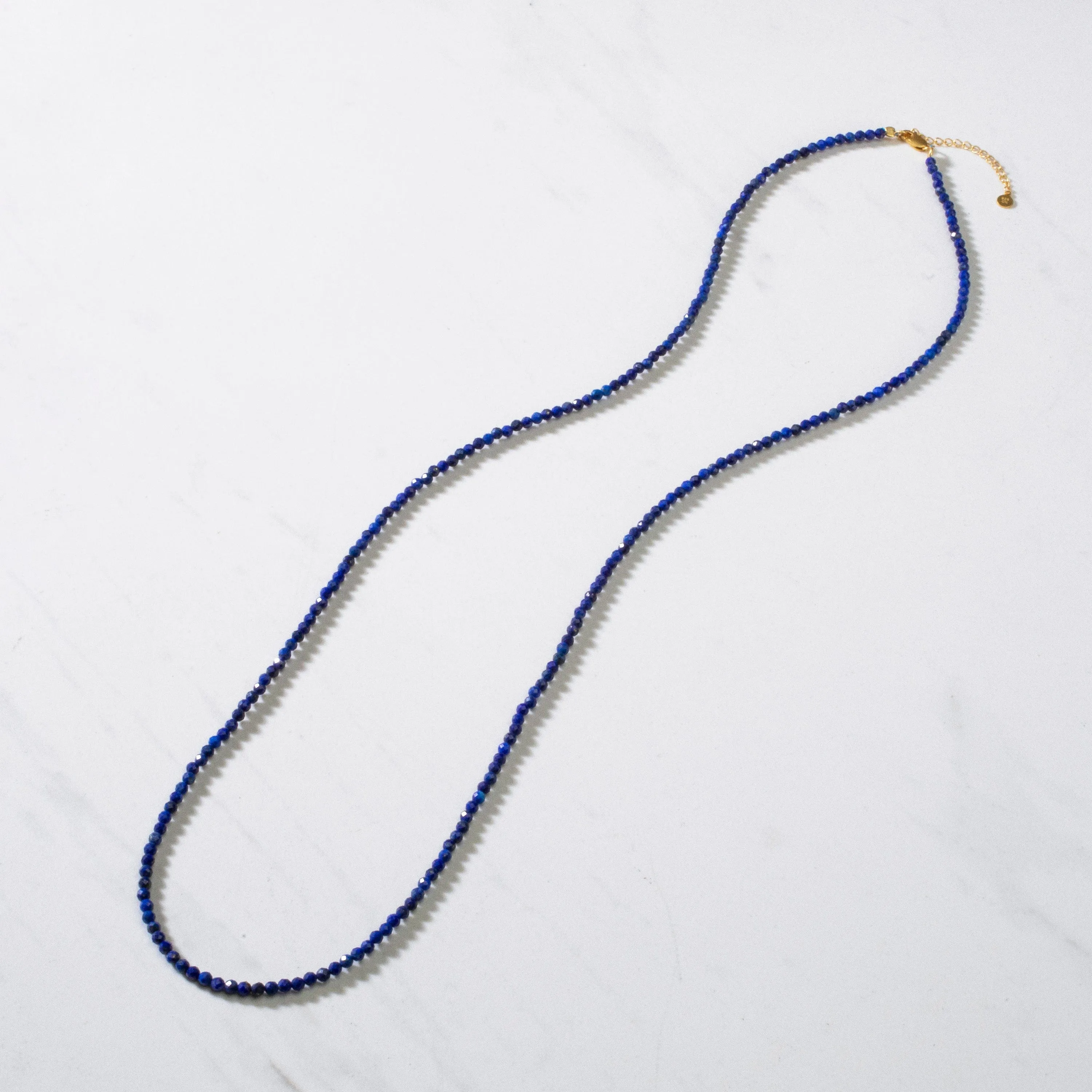 3mm Lapis Faceted 31 Necklace / Multi Wrap Bracelet