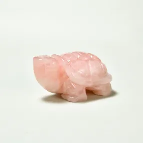 4 Rose Quartz Turtle Natural Gemstone Carving