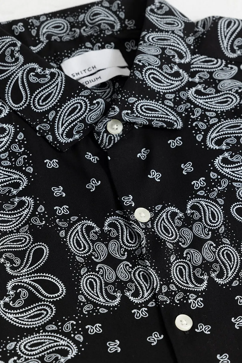 Acoustic Paisley Black Shirt