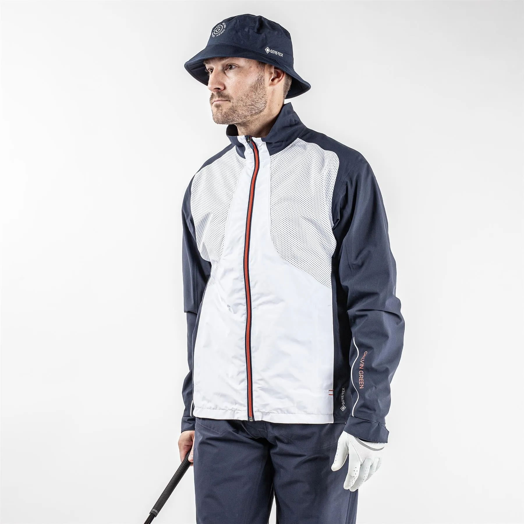 Albert GORE-TEX Stretch Waterproof Jacket White/Navy/Orange - AW23