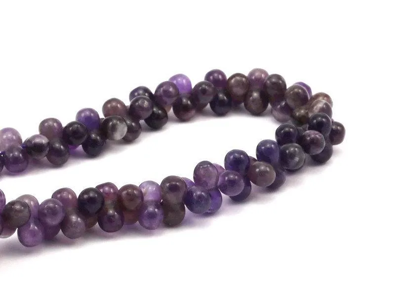 Amethyst Gemstone Beads,  Full Strand 12mm Sandglass Beads G22