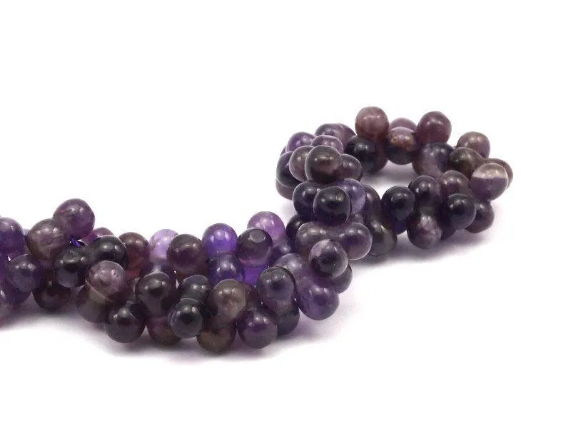 Amethyst Gemstone Beads,  Full Strand 12mm Sandglass Beads G22