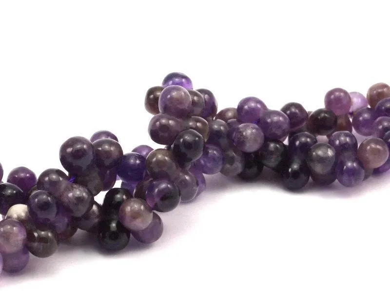 Amethyst Gemstone Beads,  Full Strand 12mm Sandglass Beads G22