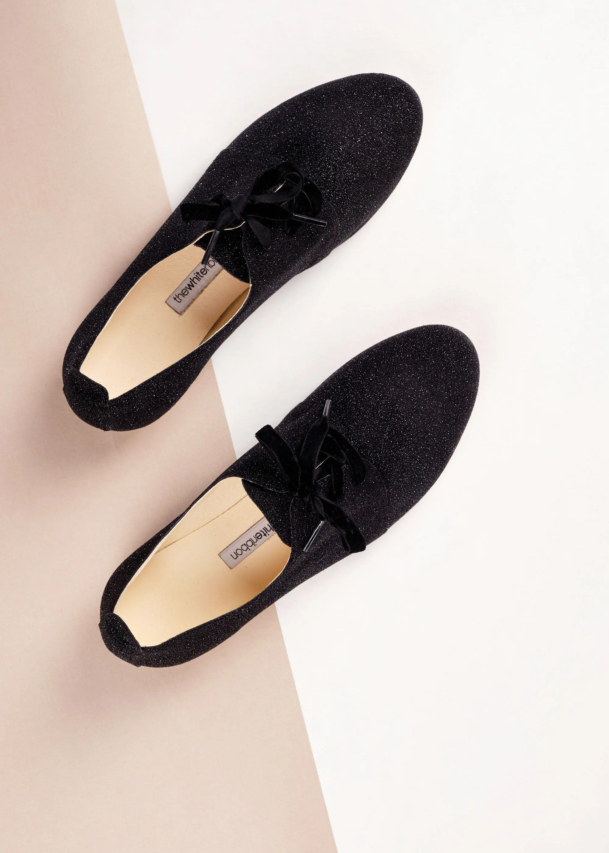 AMIRA Oxford Shoes - Black Sparkle