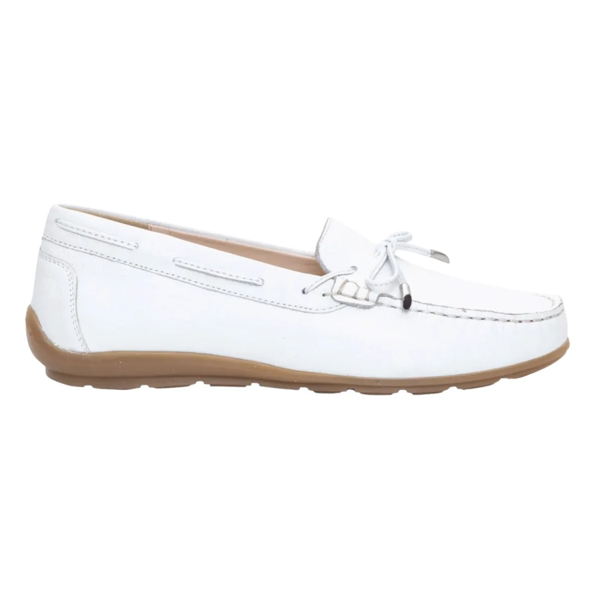 Ara Women's Amarillo Driving Moccasin White Calf Leather