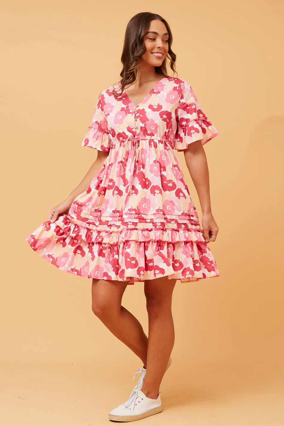 ASHWINA FLORAL SHORT DRESS