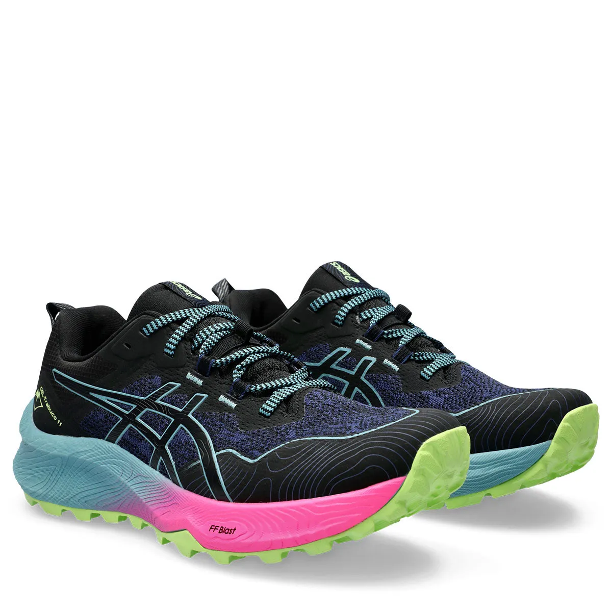 Asics Gel Trabuco 11 Women Black Gris Blue  '  11 