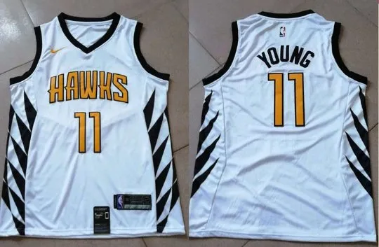 Atlanta Hawks #11 Trae Young Jersey White City Swingman