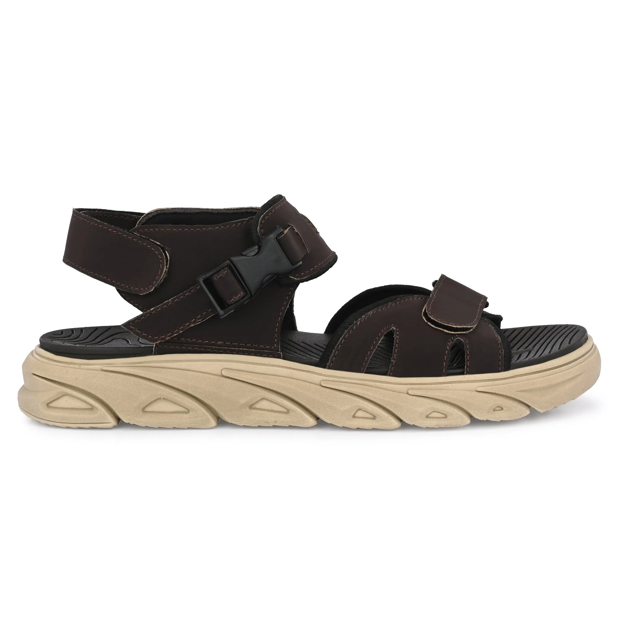 Attitudist Unisex Handcrafted Brown Casual Sandal