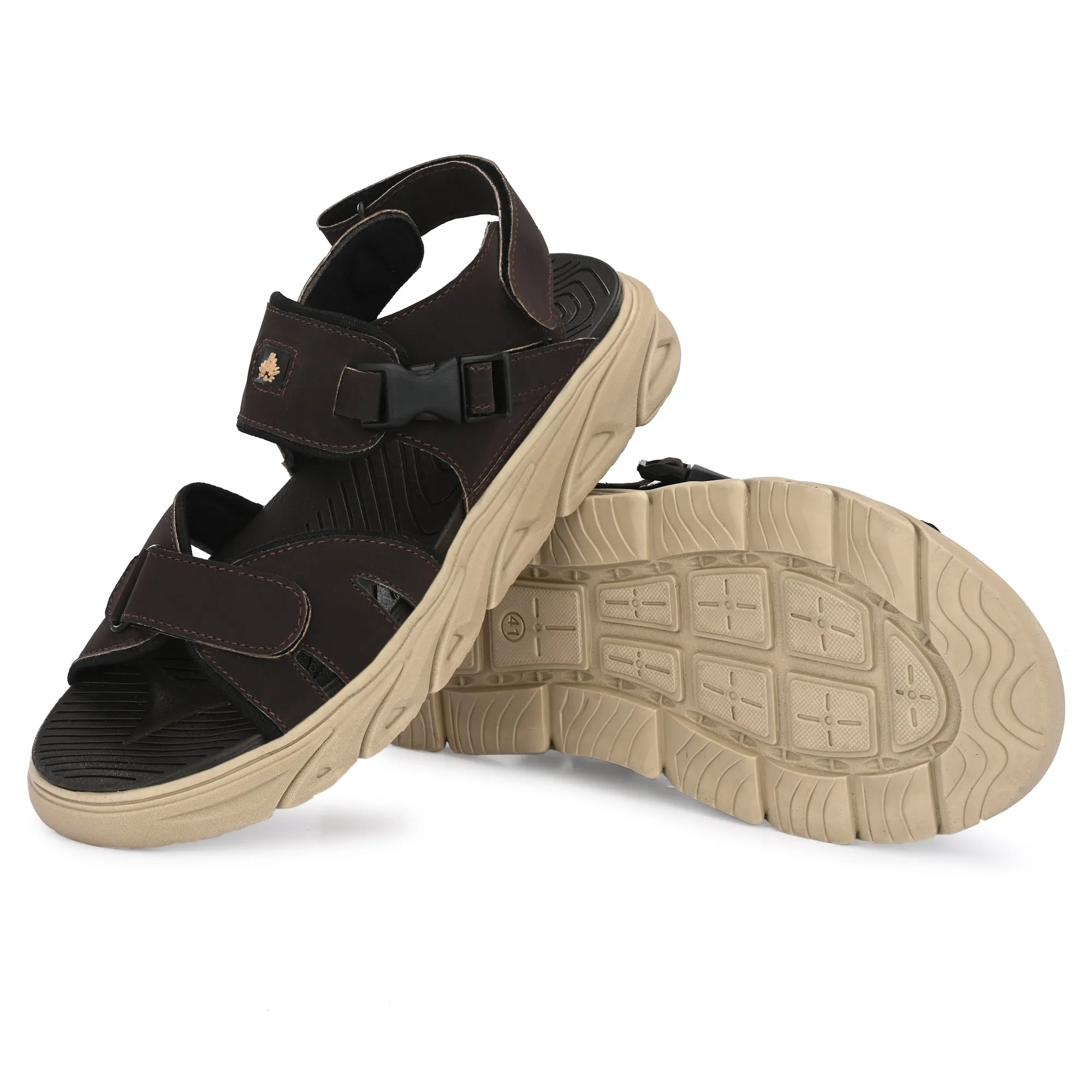 Attitudist Unisex Handcrafted Brown Casual Sandal