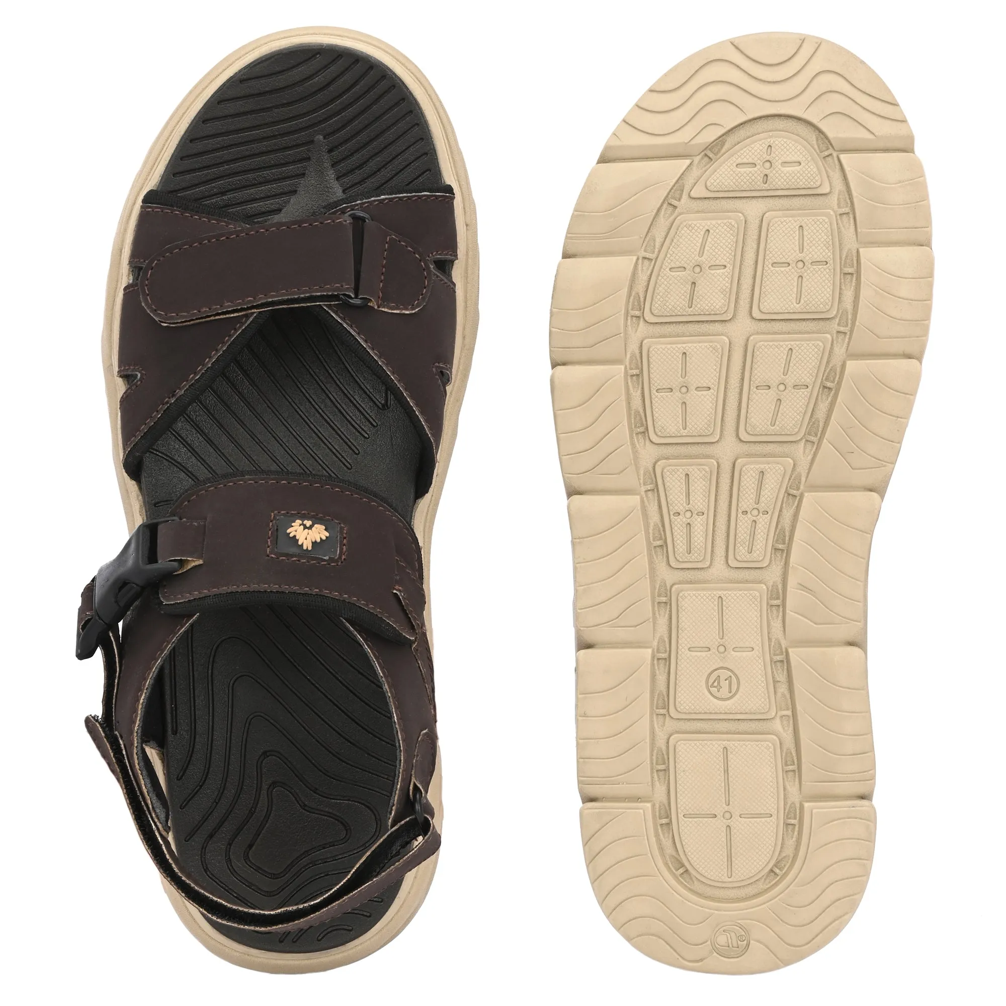 Attitudist Unisex Handcrafted Brown Casual Sandal