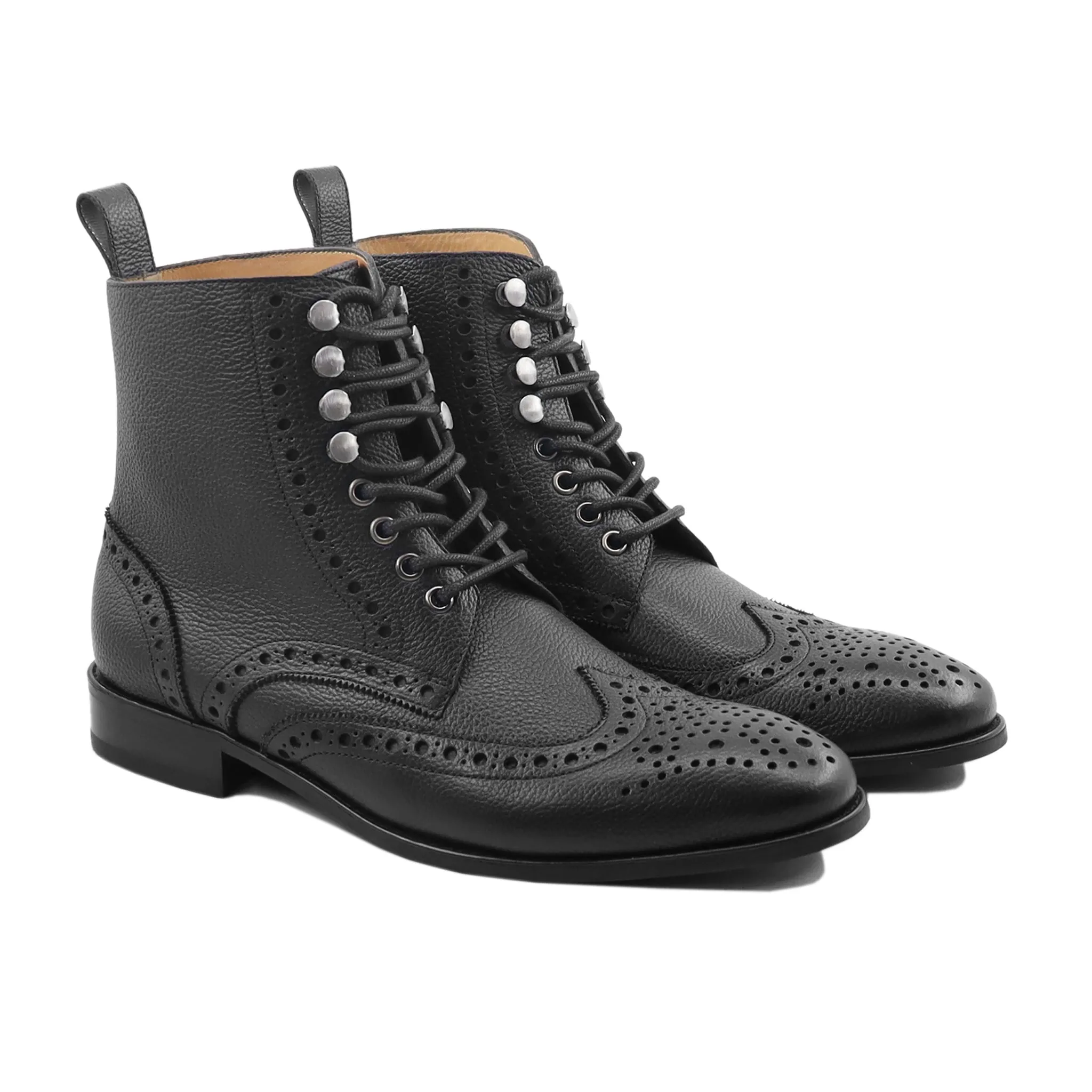 Baluran - Men's Black Pebble Grain Boot