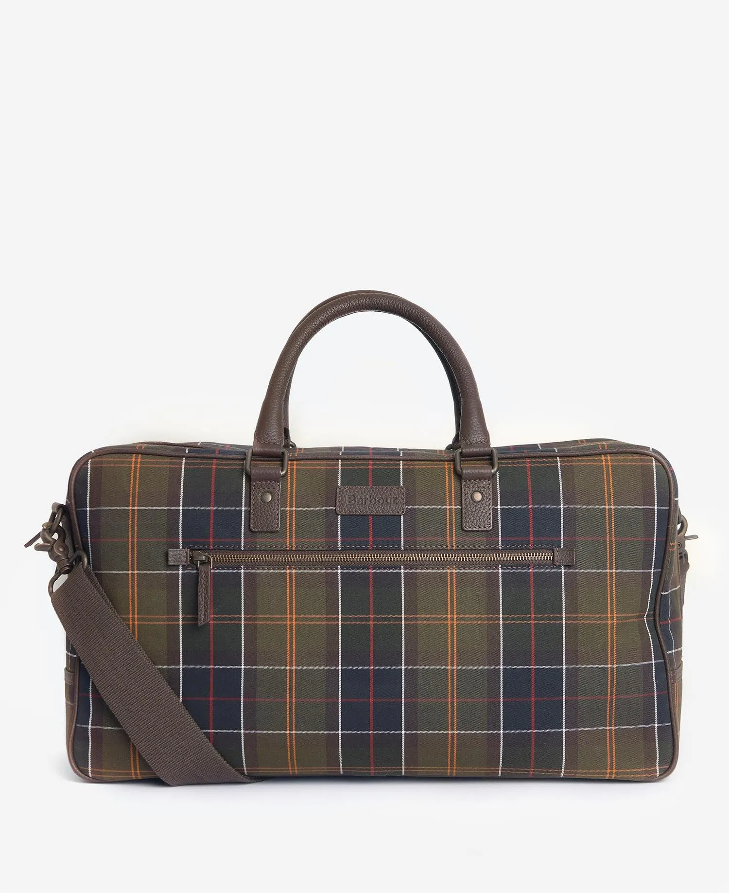 Barbour Tartan and Leather Holdall