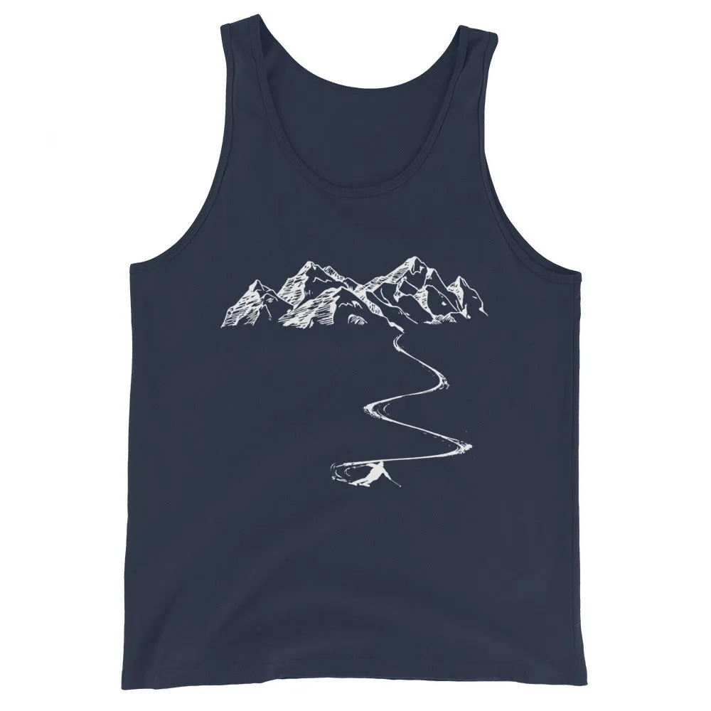 Berge - Kurve Linie - Skifahren - (SK)  - Men’s Staple Tank Top | Bella   Canvas 3480