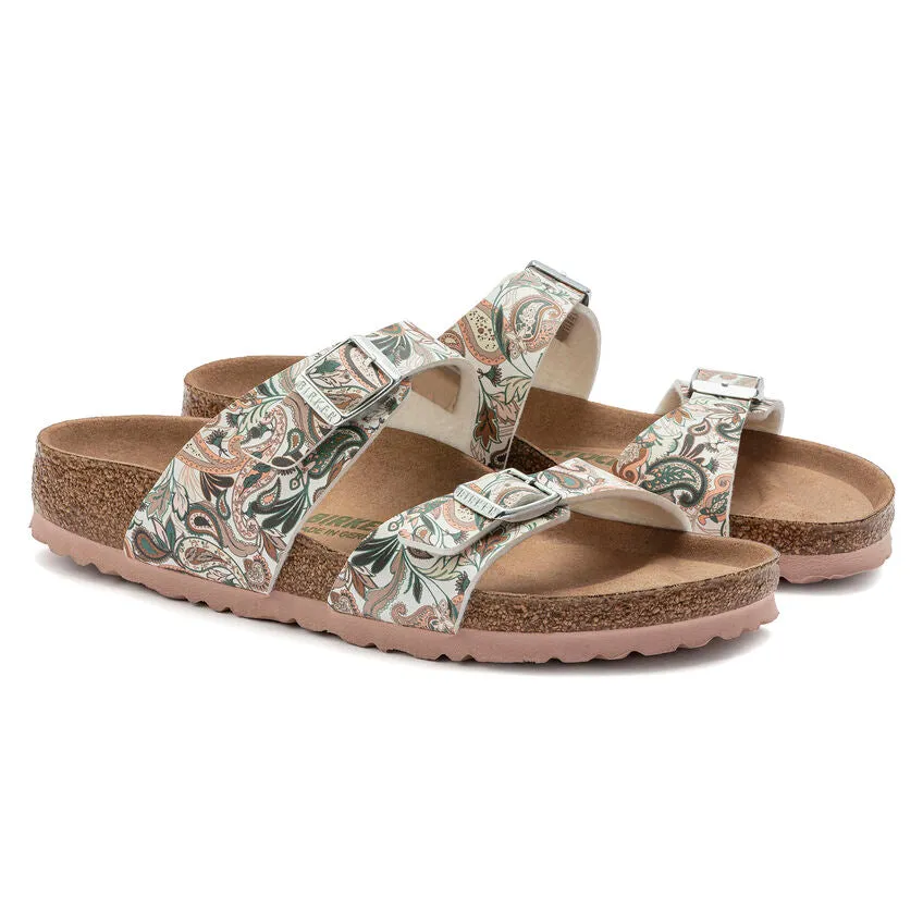 Birkenstock Women's Sydney Vegan Birko-Flor (Paisley Light Rose - Regular Fit)