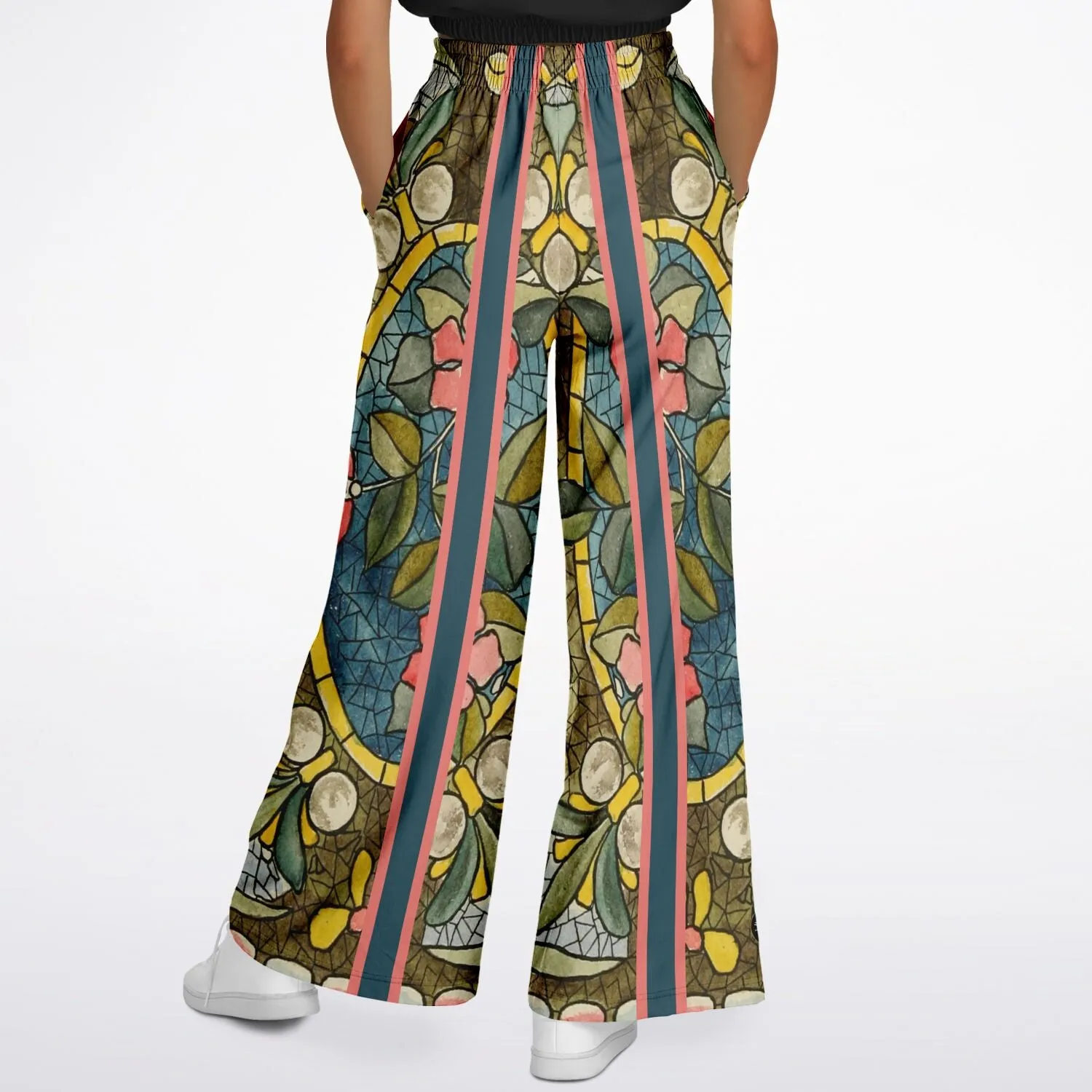 Blue Mosaic Eco-Poly Stretchy Phat Bellbottoms