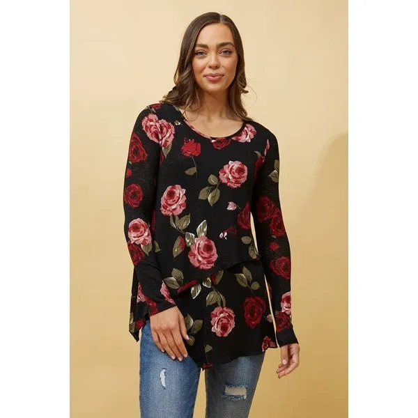 BOBBI FLORAL DOUBLE LAYERED TOP