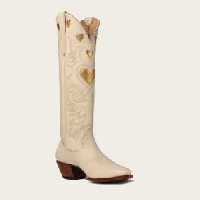 Bone & Gold Heart Boot