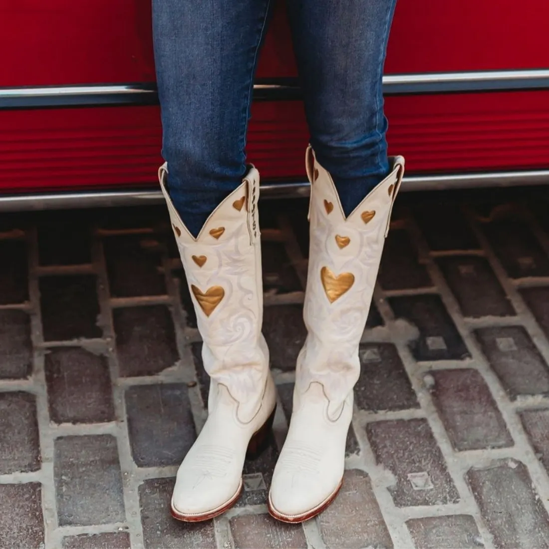 Bone & Gold Heart Boot