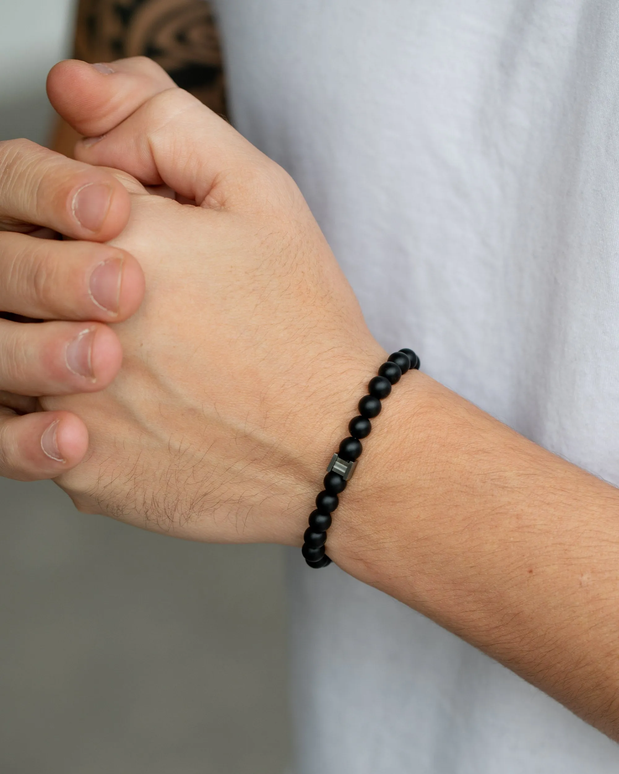 Bracelet with 6mm Matte Agate stone