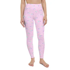 Bubblegum Bunny Shooting Stars Yoga Leggings