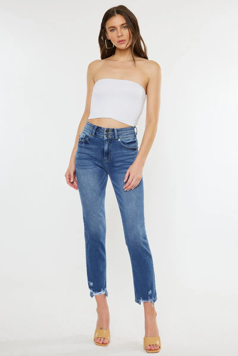 Cadence Ultra High Rise Slim Straight Leg Jeans