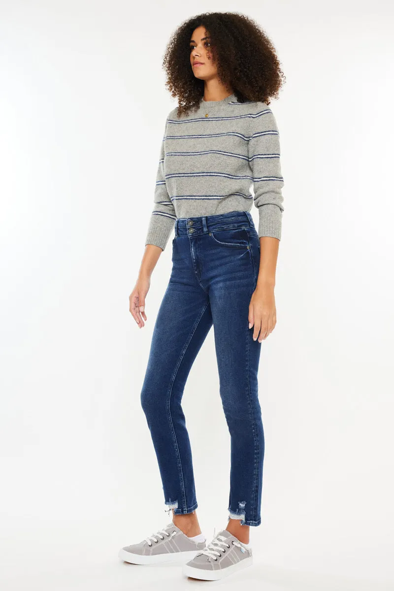 Cadence Ultra High Rise Slim Straight Leg Jeans