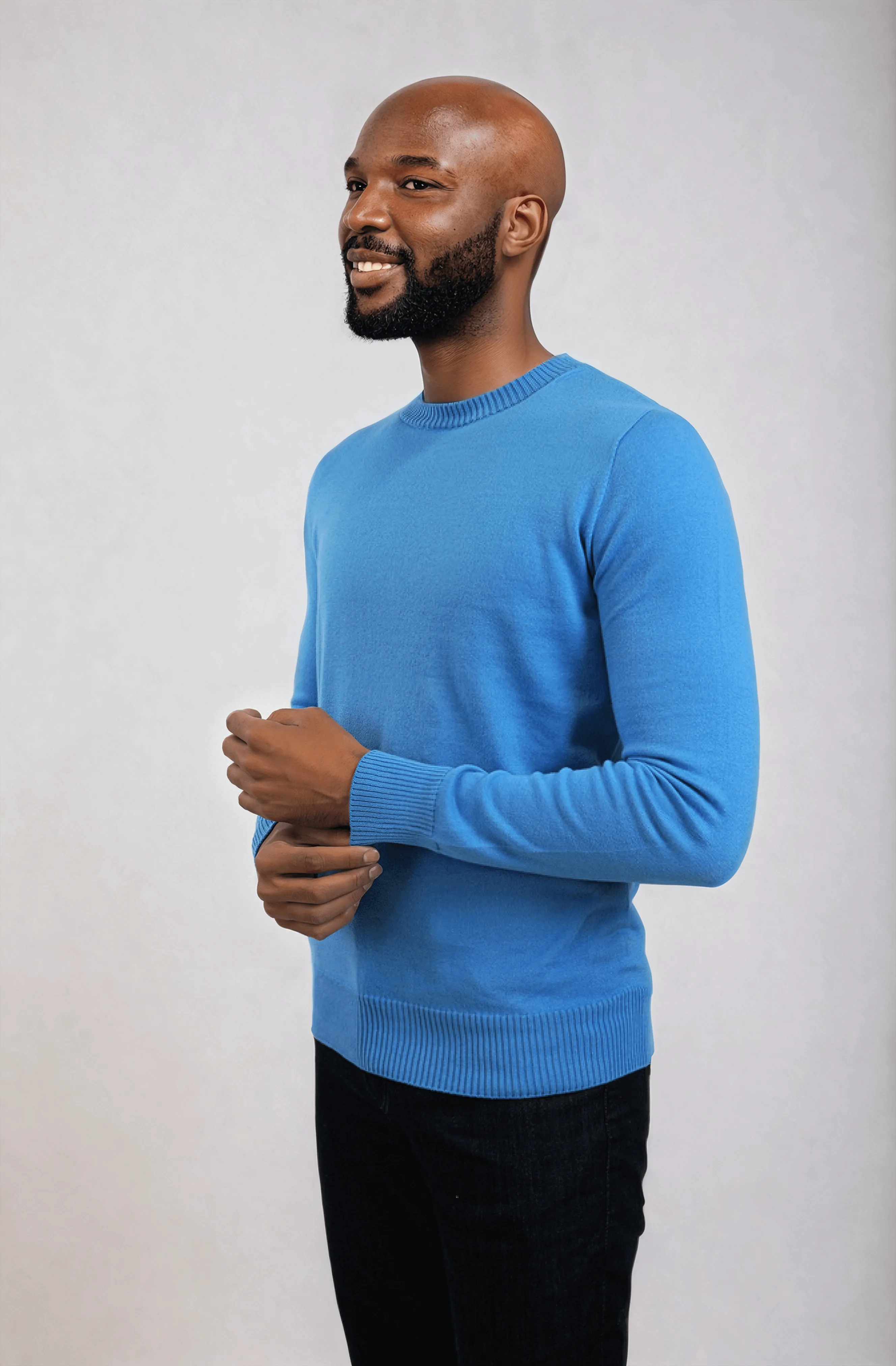 CAL | Egyptian Cotton Long Sleeve Crewneck Sweater