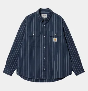 Carhartt WIP Orlean Shirt in Blue & White