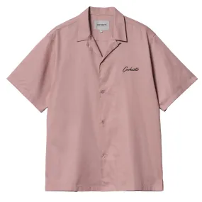 Carhartt WIP S/S Delray Shirt Glassy Pink / Black