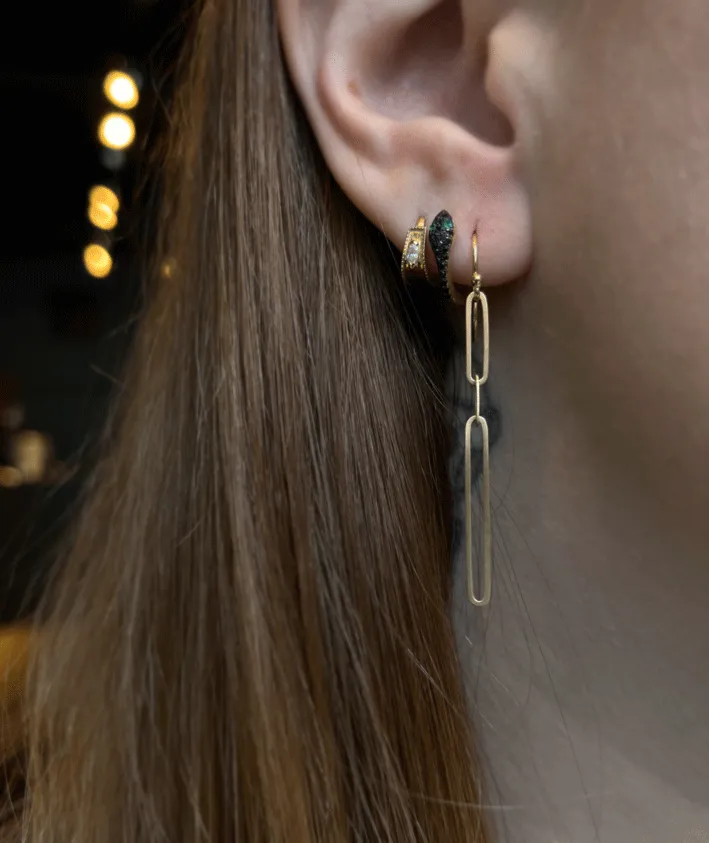 Carla Caruso Ovalong Chain Earrings