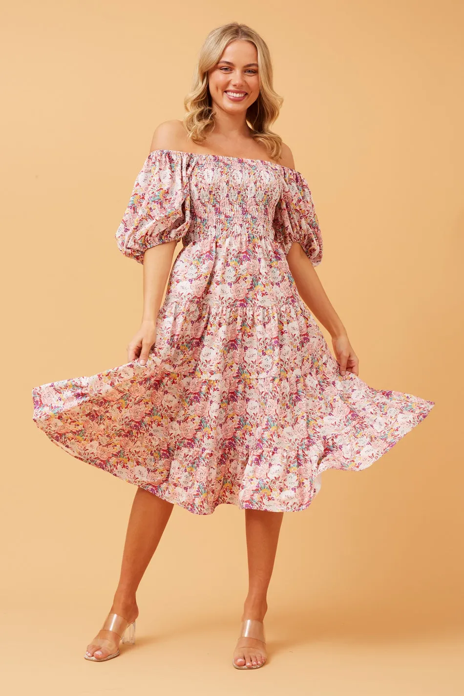 CASSANDRA FLORAL SHORT DRESS