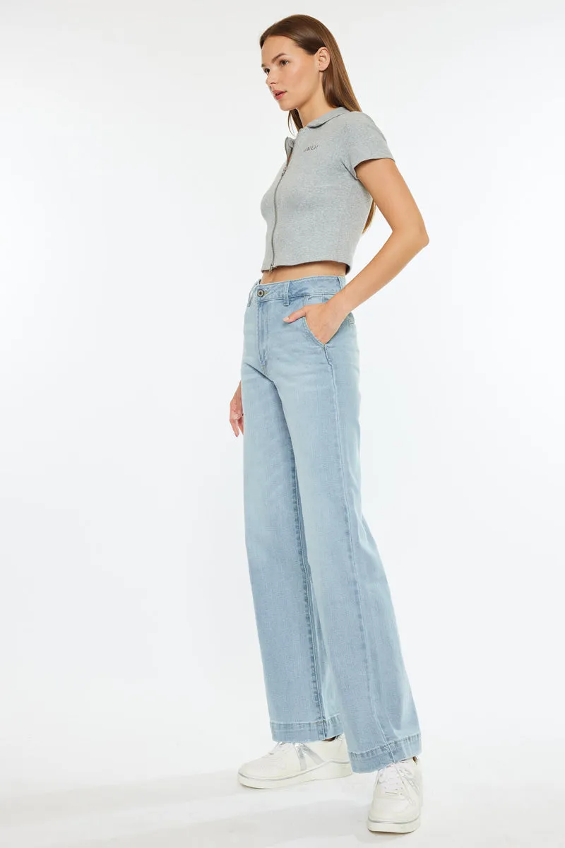 Celine Ultra High Rise Wide Leg Jeans