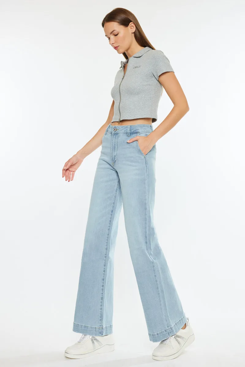 Celine Ultra High Rise Wide Leg Jeans