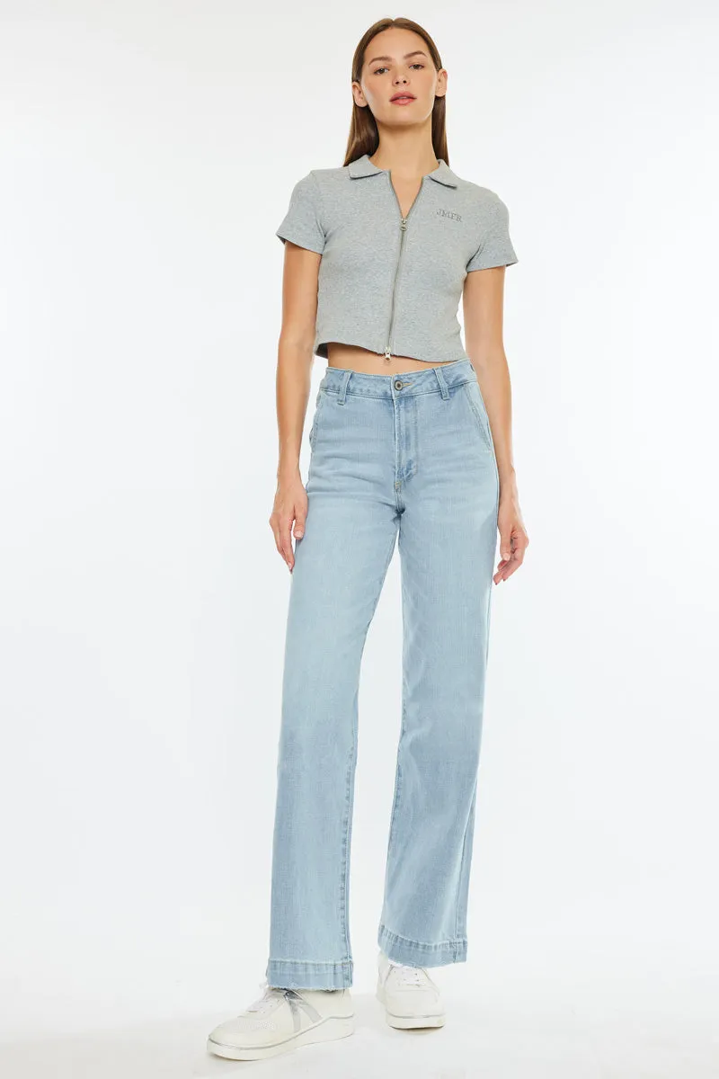 Celine Ultra High Rise Wide Leg Jeans