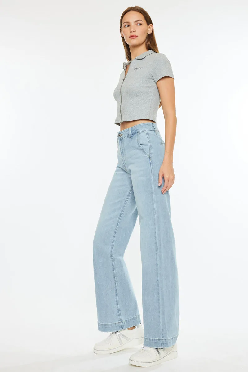 Celine Ultra High Rise Wide Leg Jeans