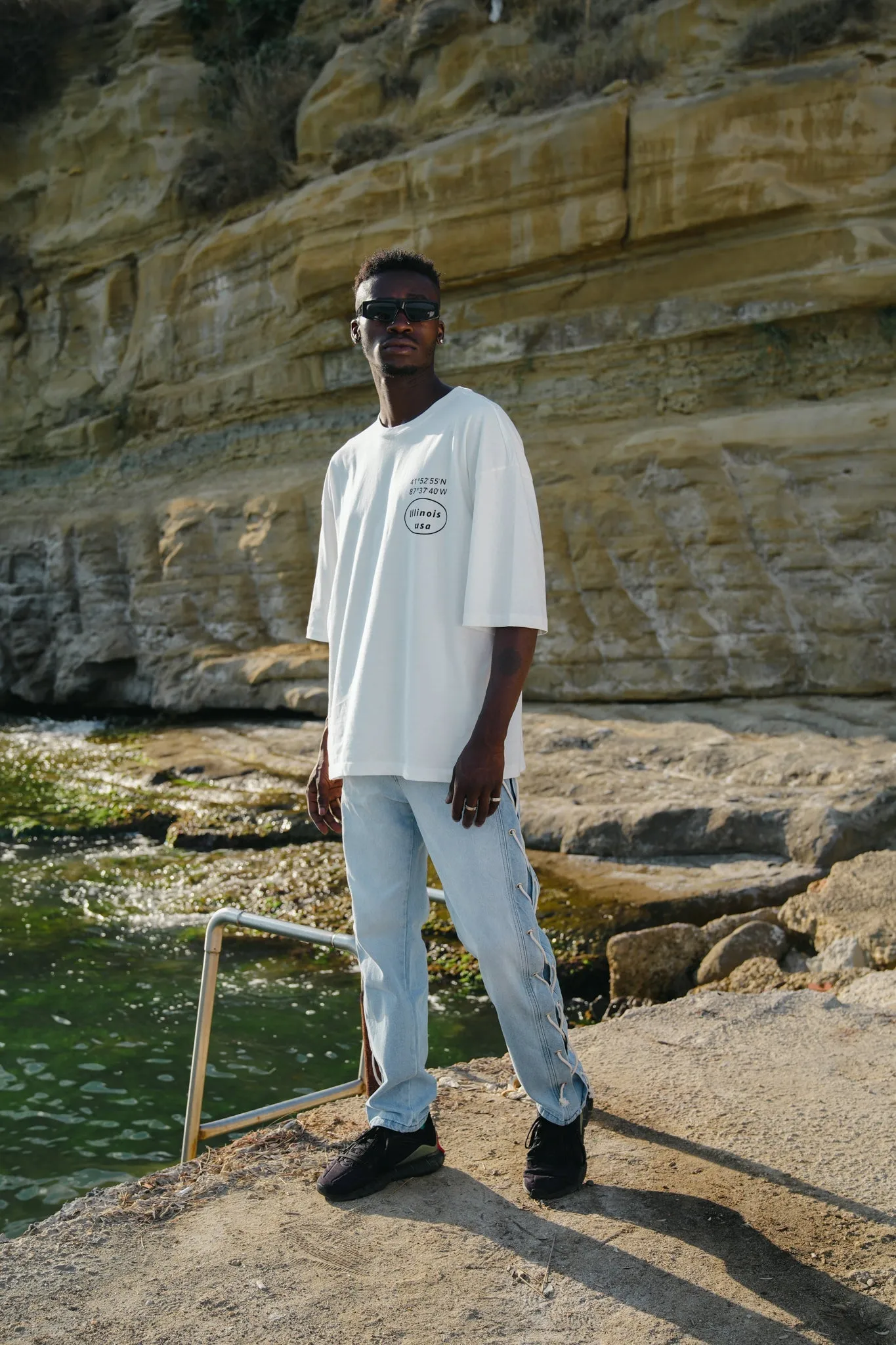 Chicago 1837 Oversized Tee White