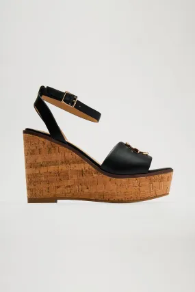 Ciarra Platform Wedges - Black