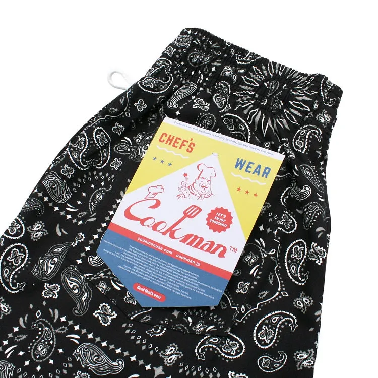 Cookman Chef Short Pants - Paisley : Black