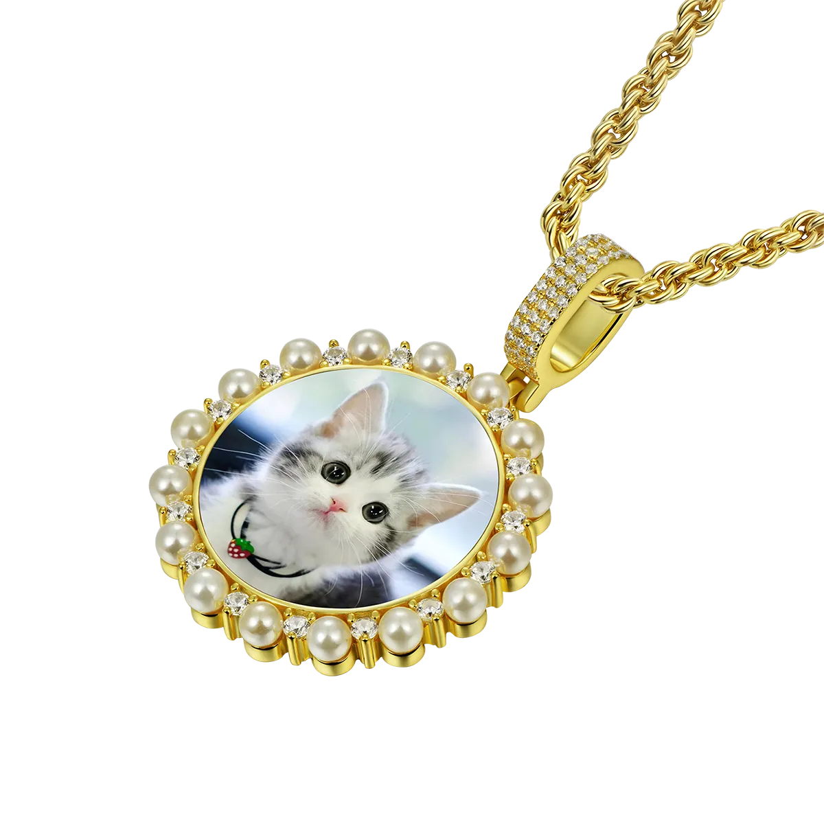 Custom Pearl Photo Pendant