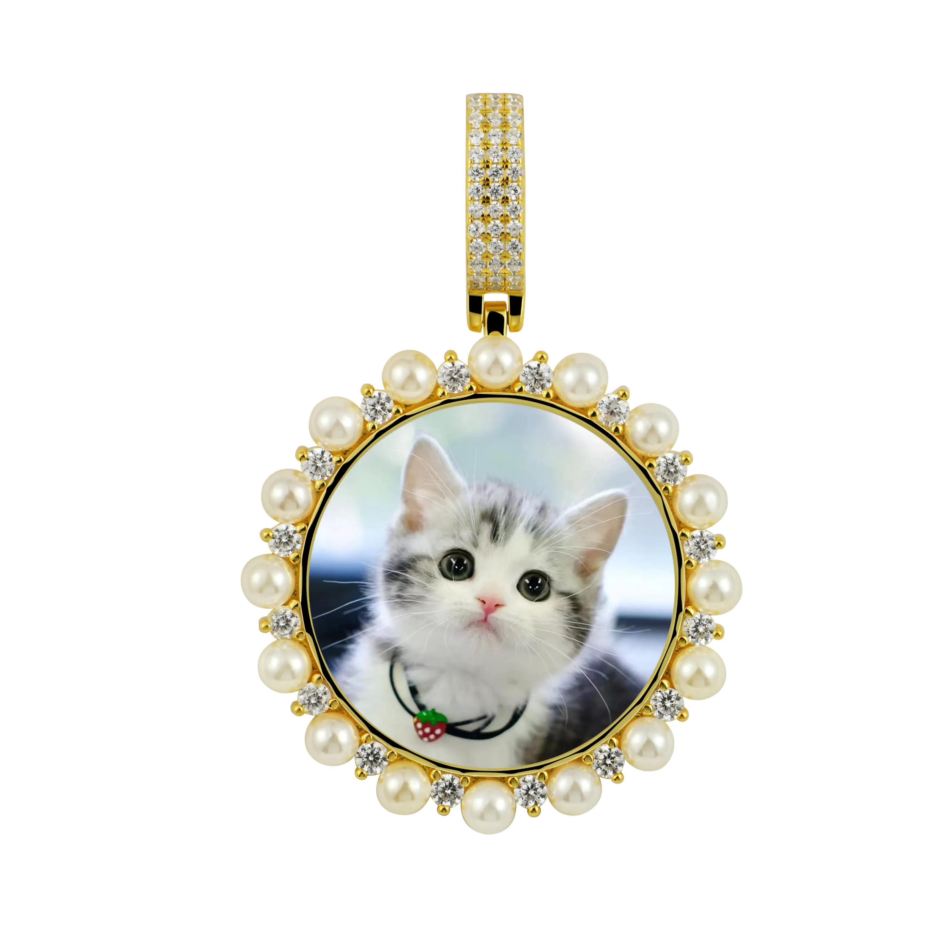 Custom Pearl Photo Pendant